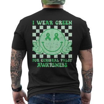 I Wear Green For Cerebral Palsy Awareness Green Ribbon Men's T-shirt Back Print - Thegiftio UK