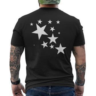 Weiße Sterne Sternschnuppe Stern-Muster Geschenk Damen T-Shirt mit Rückendruck - Geschenkecke