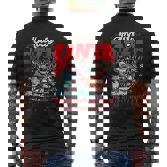 Western Country XMAS Howdy Santa Cowboy Christmas Rodeo Men's Back Print T-Shirt - Monsterry