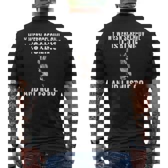 My Western Screech-Owl Is Calling And i Must Go Bird Men's Back Print T-Shirt - Monsterry