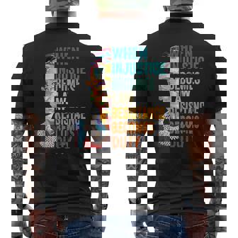 When Injustice Becomes Law Resistance Becomes Duty Feminist Men's T-shirt Back Print - Monsterry