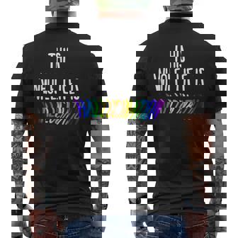 This Whole Life Is Hallucination Trippy Men's Back Print T-Shirt - Monsterry