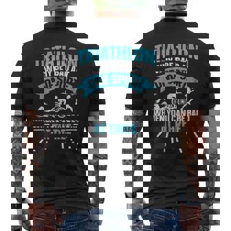 Why Be Bad At One Sport You Can Be Bad At Three Triathlon Camiseta Hombre Estampado Espalda - Regaloses