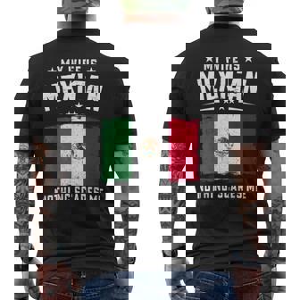 My Wife Is Mexican Nothing Scares Me Mexico Wife Men's Back Print T-Shirt - Monsterry