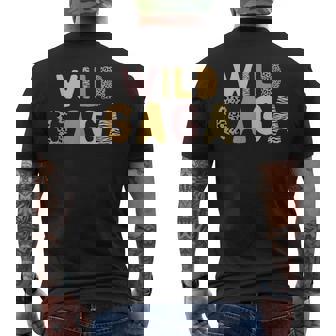 Wild One Gaga Two Wild Birthday Outfit Zoo Birthday Animal Men's Back Print T-Shirt - Monsterry