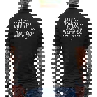 WILL YOU MARRY ME Men's Back Print T-Shirt - Monsterry