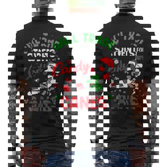 Will Trade Students For Candy Canes Teacher Christmas Men's Back Print T-Shirt - Monsterry