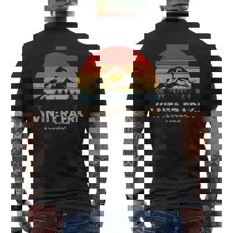 Winter Park Colorado Ski Winter Sports Vintage Souvenir Men's Back Print T-Shirt - Monsterry