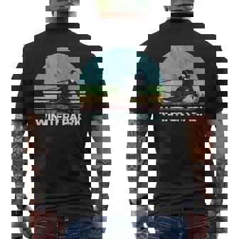 Winter Park Ski Illustration Retro Vintage Winter Park CO Men's Back Print T-Shirt - Monsterry