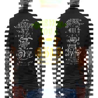 Wishin’ You a Pot O’ Gold St Patrick's Day Men's Back Print T-Shirt - Monsterry