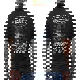 Wolf I Choose To Play Stupid But Trust Me I Know Everything Men's Back Print T-Shirt - Monsterry