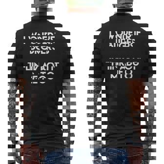 I Wonder If Burgers Think About Me Too Burger Lover Men's Back Print T-Shirt - Monsterry