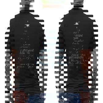 Wonderful Counselor Bible Scripture Christmas Christian Tree Men's Back Print T-Shirt - Monsterry