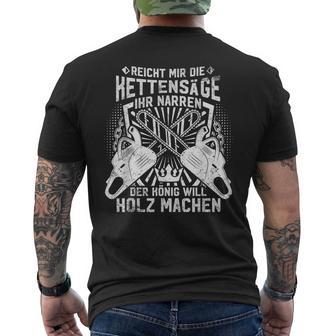 Woodcutter Forestry Chainsaw Slogan T-Shirt mit Rückendruck - Geschenkecke