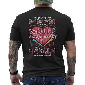 Wool And Crochet Makes Slim Crochet T-Shirt mit Rückendruck - Geschenkecke