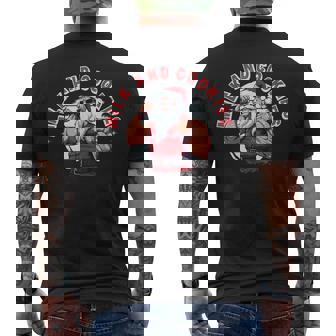 Workout Gym Santa Claus Fitness Bodybuilding Swole Men's Back Print T-Shirt - Monsterry