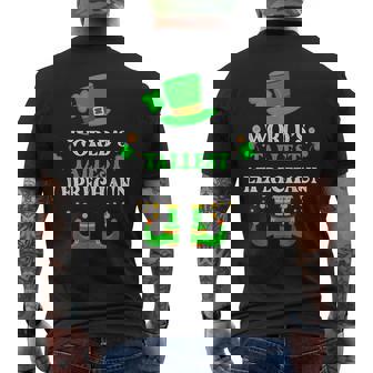 World's Tallest Leprechaun St Patrick's Day Irish Men's T-shirt Back Print - Thegiftio UK