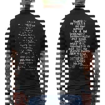 Wrestle Not Against Flesh & Blood Ephesians 6 Men's Back Print T-Shirt - Monsterry