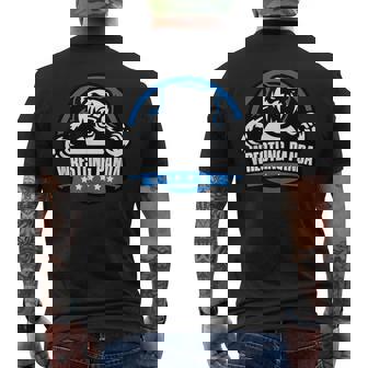 Wrestle Like a Panda Bear Wrestling Combat Tee For Wrestler Men's Back Print T-Shirt - Monsterry