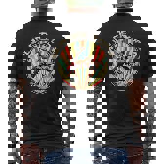 Wrestler Murder Yoga Vintage Retro Sunset Wrestling Men's Back Print T-Shirt - Monsterry