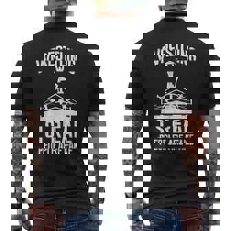 Wrestling Is Real People Are Fake Pro Wrestle Fan Marcas Camiseta Hombre Estampado Espalda - Regaloses