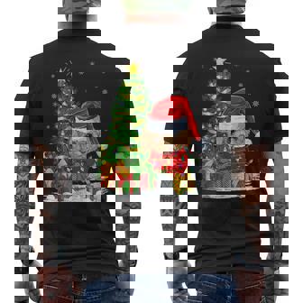 Xmas Tree Family Matching Santa Toy Poodle Christmas Tank Top Men's Back Print T-Shirt - Monsterry