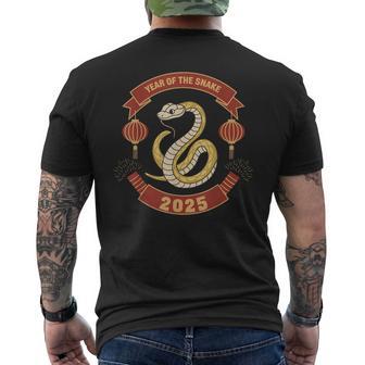 Year Of The Snake 2025 Chinese Zodiac Chinese New Year Men's T-shirt Back Print - Thegiftio UK