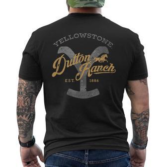 Yellowstone Dutton Ranch Est 1886 Iconic Logo Team Style T-Shirt mit Rückendruck - Geschenkecke