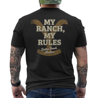 Yellowstone My Ranch My Rules Dutton Ranch Big Chest Logo T-Shirt mit Rückendruck - Geschenkecke