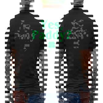 Yes Paddy Baby St Paddy's Day Irish Baby Men's T-shirt Back Print | Mazezy