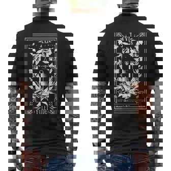 Yuletide Blessings Tarot Yule Wicca Pagan Blessed Yuletide Men's Back Print T-Shirt - Monsterry