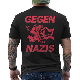 Zeichen Setzen Gegen Rechts Gegen Nazisintage T-Shirt mit Rückendruck - Geschenkecke