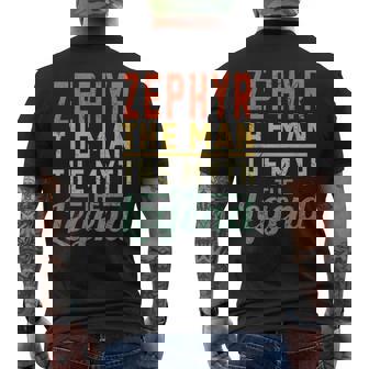 Zephyr The Man The Myth The Legend Name Zephyr Men's Back Print T-Shirt - Monsterry