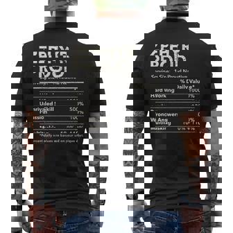 Zephyr Texas Proud Nutrition Facts Men's Back Print T-Shirt - Monsterry