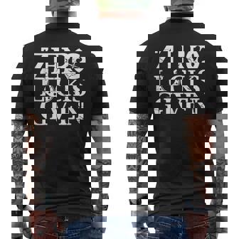 Zero Lucks Given St Patrick's Day Lucky Irish Tank Top Men's Back Print T-Shirt - Monsterry