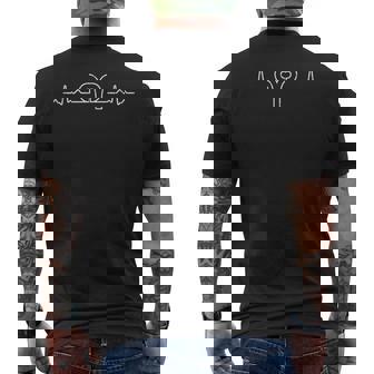 Zodiac Sign Aries Heartbeat Graphic Men's Back Print T-Shirt - Monsterry