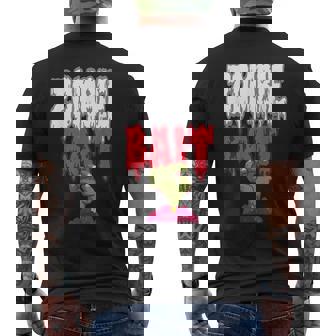 Zombie Bait Reaching From The Grave Halloween Zombie Men's Back Print T-Shirt - Monsterry