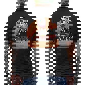 Zombie Burger Fast Food Snacks Hamburger Lover Men's Back Print T-Shirt - Monsterry