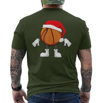 Basketball Christmas Santa Basketball Santa T-Shirt mit Rückendruck - Geschenkecke