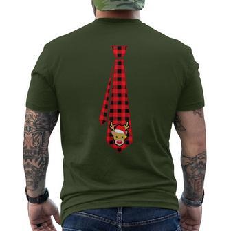 Buffalo Checked Tie Reindeer For Christmas Boys T-Shirt mit Rückendruck - Geschenkecke