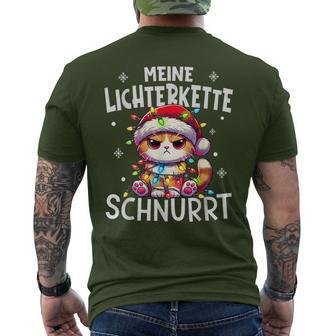 Christmas Cat My Fairy Lights Purrs Fun T-Shirt mit Rückendruck - Geschenkecke