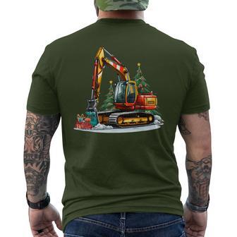 Christmas Family Children's Outfit Digger Merry Christmas T-Shirt mit Rückendruck - Geschenkecke