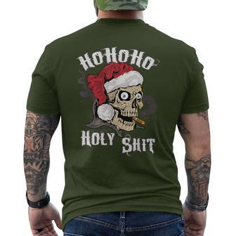 Christmas Santa Skull Rocker T-Shirt mit Rückendruck - Geschenkecke