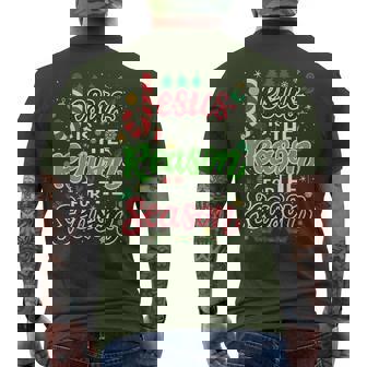Christmas Jesus Is The Reason For The Season Camiseta Hombre Estampado Espalda - Regaloses