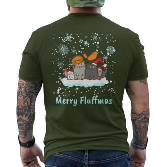 Christmas I Merry Fluffmas I Christmas Cats Cat T-Shirt mit Rückendruck - Geschenkecke