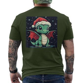 Christmas Mood With A Cosy Dragon For Festive Days T-Shirt mit Rückendruck - Geschenkecke