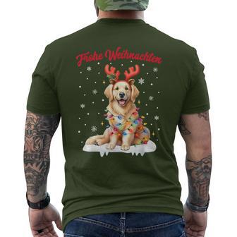 Christmas Outfit Christmas Jumper Dog Golden Retriever T-Shirt mit Rückendruck - Geschenkecke