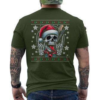 Christmas Skull Ugly Christmas Heavy Xmas Skeleton T-Shirt mit Rückendruck - Geschenkecke