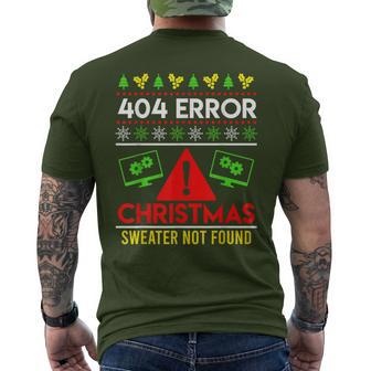 Christmas Slogan 404 Error Sweater Not Found Ugly Christmas T-Shirt mit Rückendruck - Geschenkecke