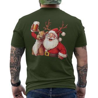 Christmas Tree Santa Reindeer Christmas T-Shirt mit Rückendruck - Geschenkecke